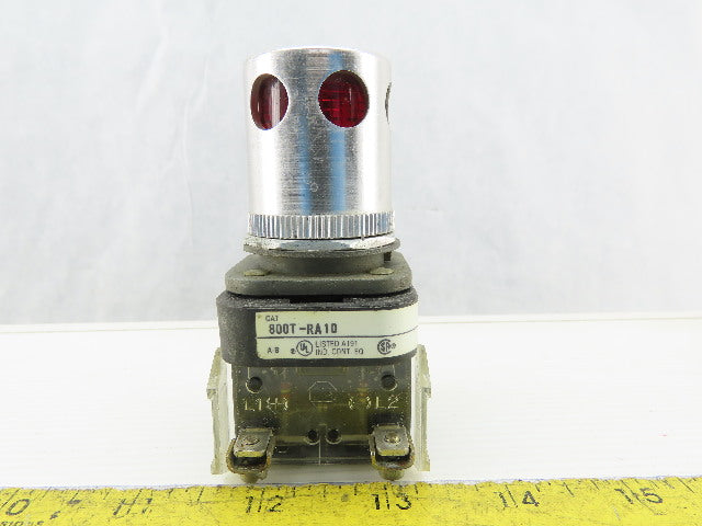 Allen Bradley 800T-RA10/T Red push Button 120V 1N.O 1N.C Series T