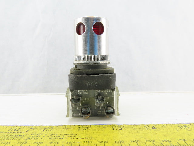 Allen Bradley 800T-RA10/T Red push Button 120V 1N.O 1N.C Series T
