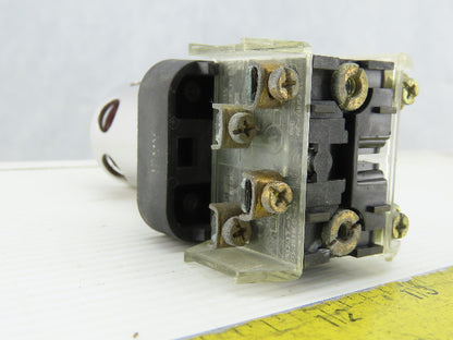 Allen Bradley 800T-RA10/T Red push Button 120V 1N.O 1N.C Series T