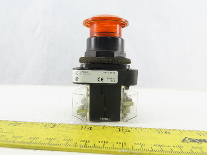Allen Bradley 800H-FRXNQH24RA7/F Amber Push Button E-Stop 24V 1N.O 1N.C Series F