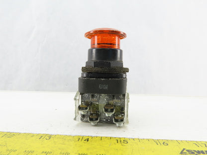 Allen Bradley 800H-FRXNQH24RA7/F Amber Push Button E-Stop 24V 1N.O 1N.C Series F