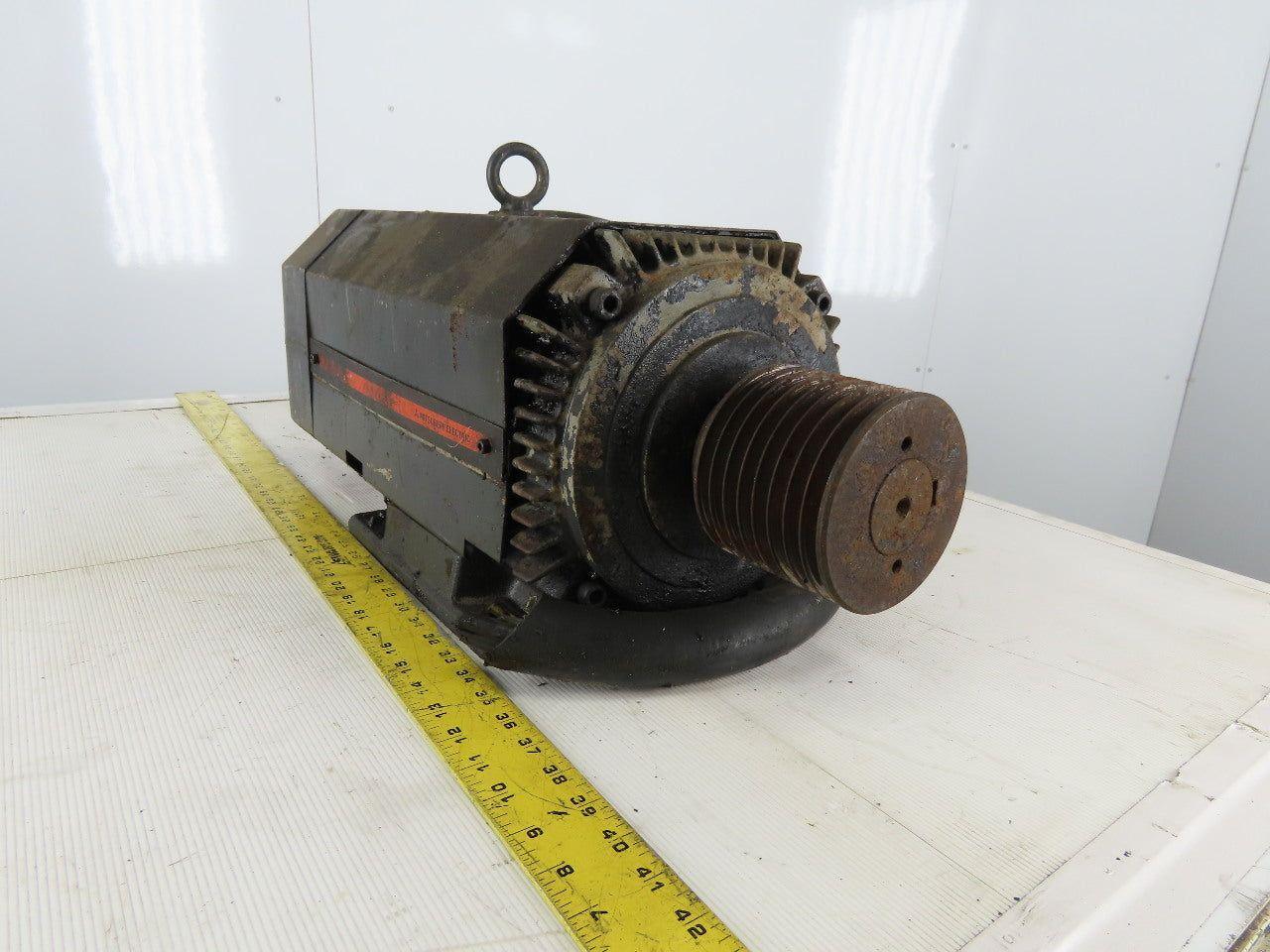 Mitsubishi SJ-18.5 A AC Spindle Servo Motor From a MAZAC QT20N UNI CNC Lathe