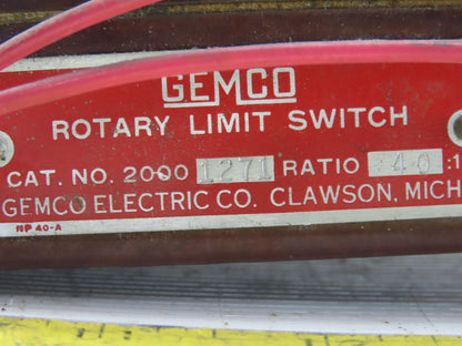 Gemco 20000-1271 Rotary Limit Switch 40:1 Ratio