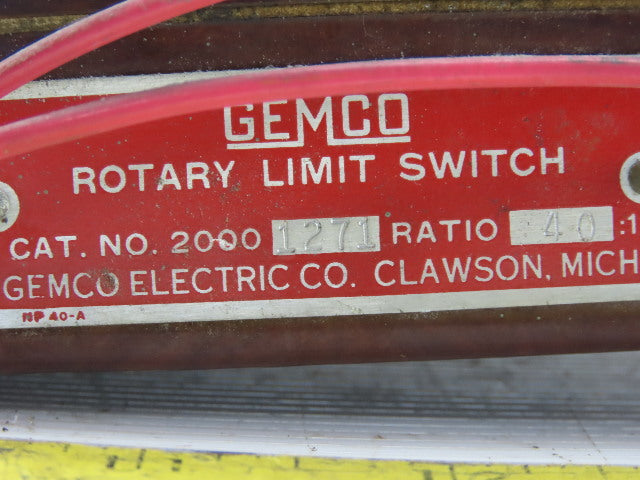 Gemco 20000-1271 Rotary Limit Switch 40:1 Ratio