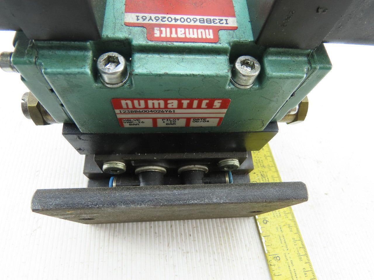 Numatics 123BB6004026Y61 Pneumatic Solenoid Valve W/Manifold Block 24/32VDC Coil