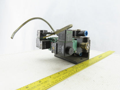 Numatics 123BB6004026Y61 Pneumatic Solenoid Valve W/Manifold Block 24/32VDC Coil