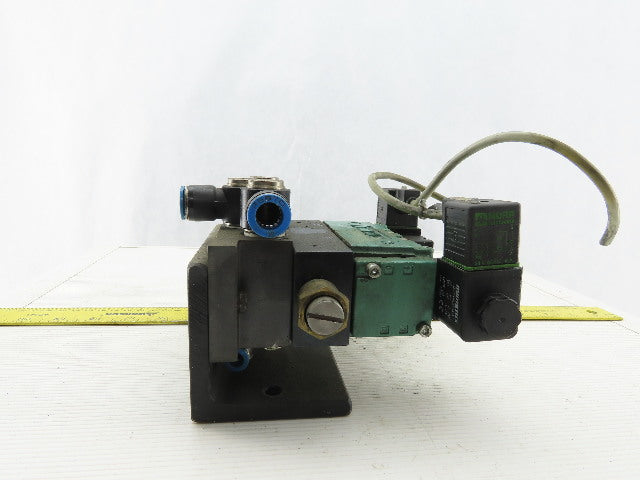 Numatics 123BB6004026Y61 Pneumatic Solenoid Valve W/Manifold Block 24/32VDC Coil