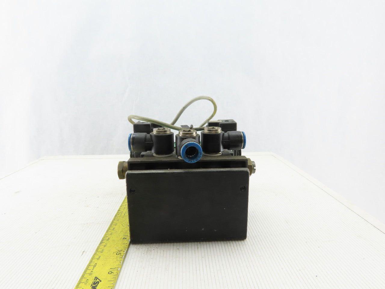 Numatics 123BB6004026Y61 Pneumatic Solenoid Valve W/Manifold Block 24/32VDC Coil