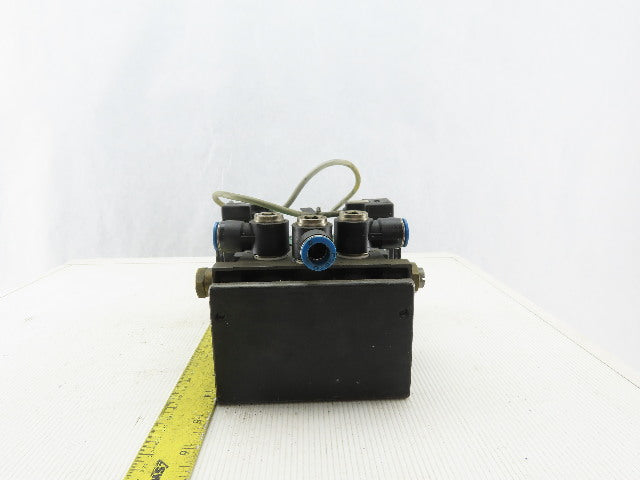 Numatics 123BB6004026Y61 Pneumatic Solenoid Valve W/Manifold Block 24/32VDC Coil
