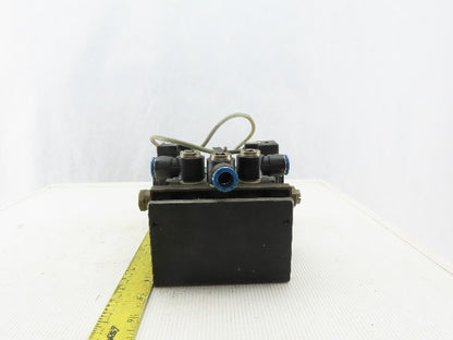 Numatics 123BB6004026Y61 Pneumatic Solenoid Valve W/Manifold Block 24/32VDC Coil