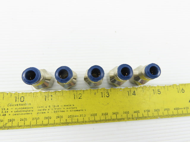 1/4" NPT x 1/4" Tube Push To Connect Female Connector Lot Of 5