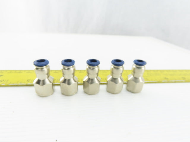 1/4" NPT x 1/4" Tube Push To Connect Female Connector Lot Of 5