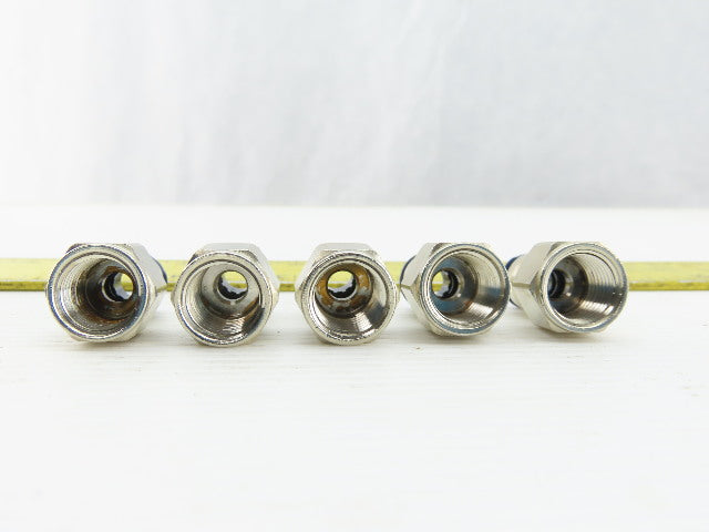 1/4" NPT x 1/4" Tube Push To Connect Female Connector Lot Of 5