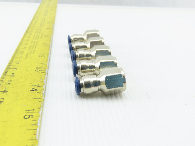 1/4" NPT x 1/4" Tube Push To Connect Female Connector Lot Of 5