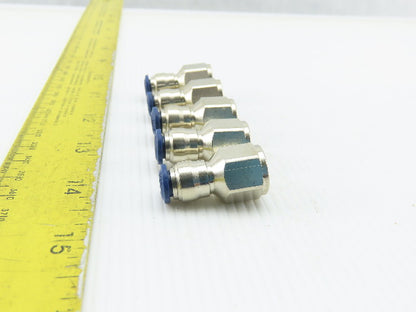 1/4" NPT x 1/4" Tube Push To Connect Female Connector Lot Of 5