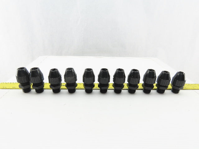 T&B 1/2" Nylon Cable Strain Relief Cable Grip Box Connector Lot Of 11