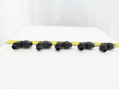 T&B 1/2" Nylon Cable Strain Relief Cable Grip Box Connector Elbow Lot Of 5