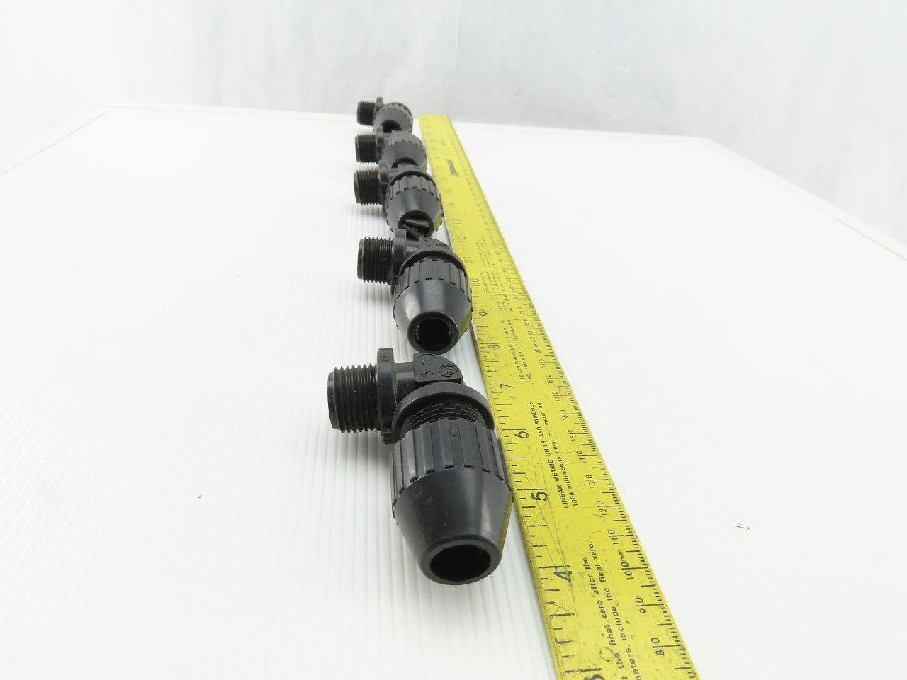T&B 1/2" Nylon Cable Strain Relief Cable Grip Box Connector Elbow Lot Of 5
