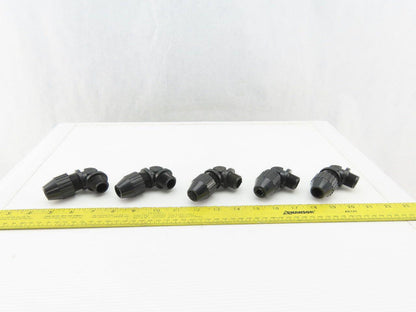 T&B 1/2" Nylon Cable Strain Relief Cable Grip Box Connector Elbow Lot Of 5
