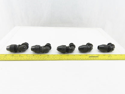 T&B 1/2" Nylon Cable Strain Relief Cable Grip Box Connector Elbow Lot Of 5