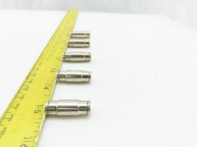 1/4" Tube Push To Connect Union Stainless Steel Lot Of 5