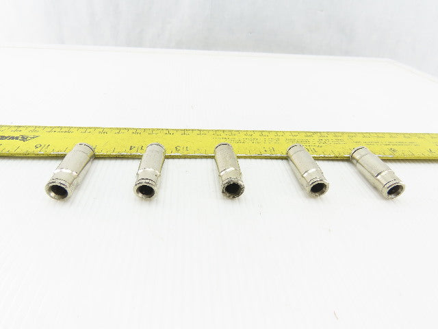 1/4" Tube Push To Connect Union Stainless Steel Lot Of 5