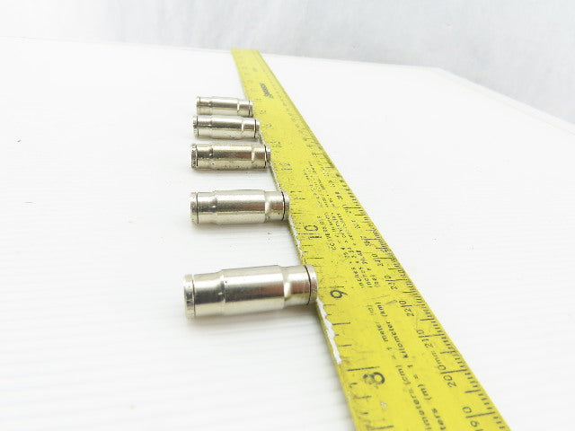 1/4" Tube Push To Connect Union Stainless Steel Lot Of 5