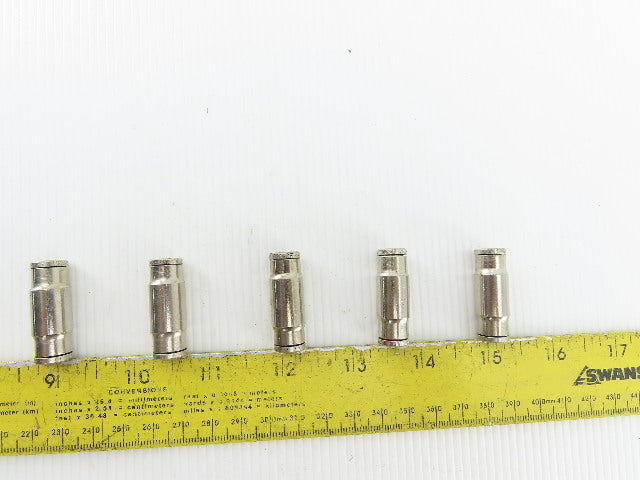 1/4" Tube Push To Connect Union Stainless Steel Lot Of 5