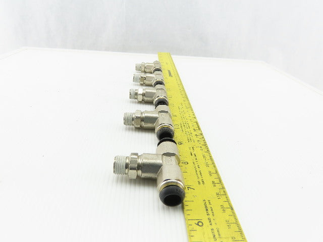 Parker 1/4" NPT x 10mm Tube Push To Connect Stainless Steel Tee Lot Of 5