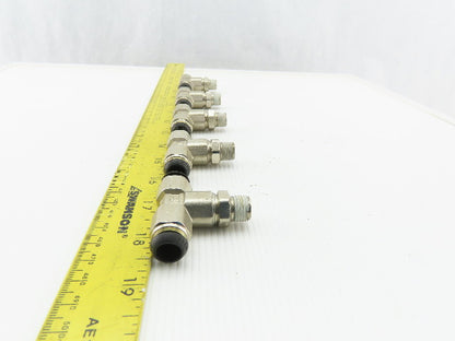 Parker 1/4" NPT x 10mm Tube Push To Connect Stainless Steel Tee Lot Of 5