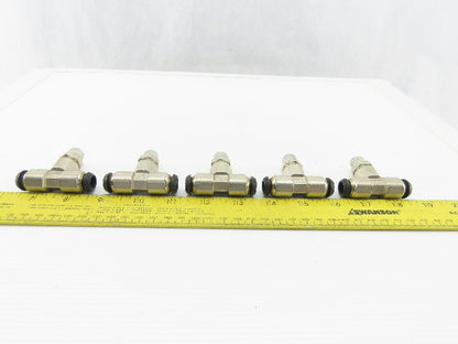 Parker 1/4" NPT x 10mm Tube Push To Connect Stainless Steel Tee Lot Of 5