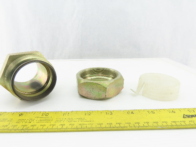 2" NPT Male x 2" Flareless Compression Hydraulic Adaptor