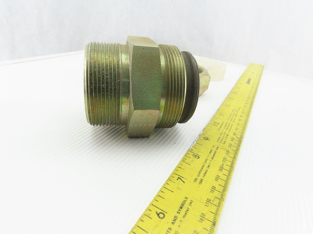 2" NPT Male x 2" Flareless Compression Hydraulic Adaptor