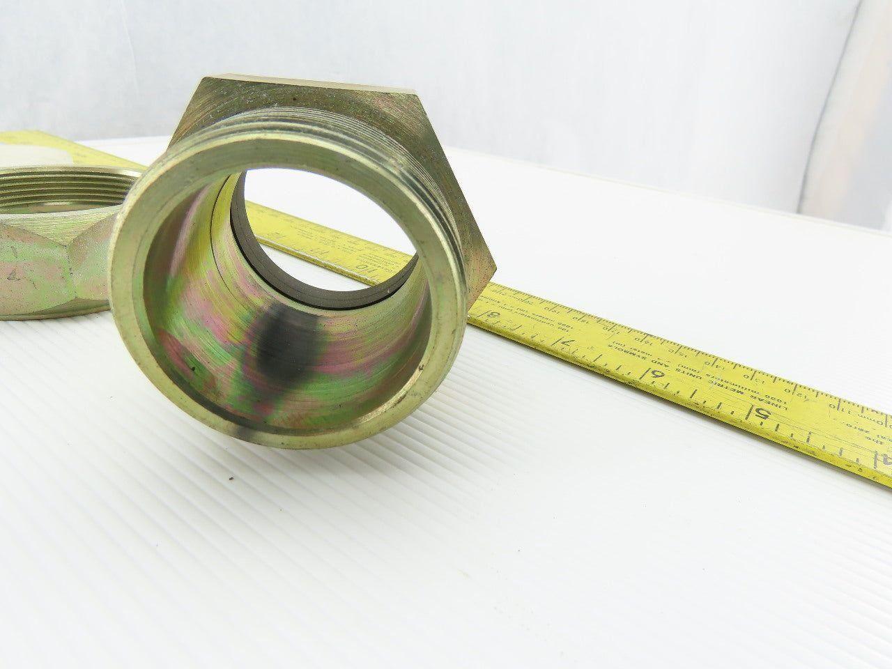 2" NPT Male x 2" Flareless Compression Hydraulic Adaptor