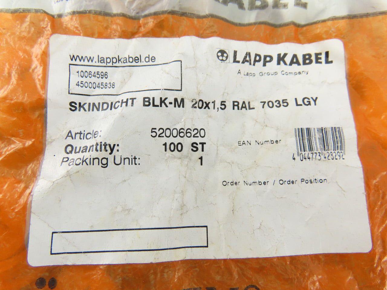 Lapp Kabel 10064596 Skindicht M20x1.5 Blind Hole Plug Lot Of 100