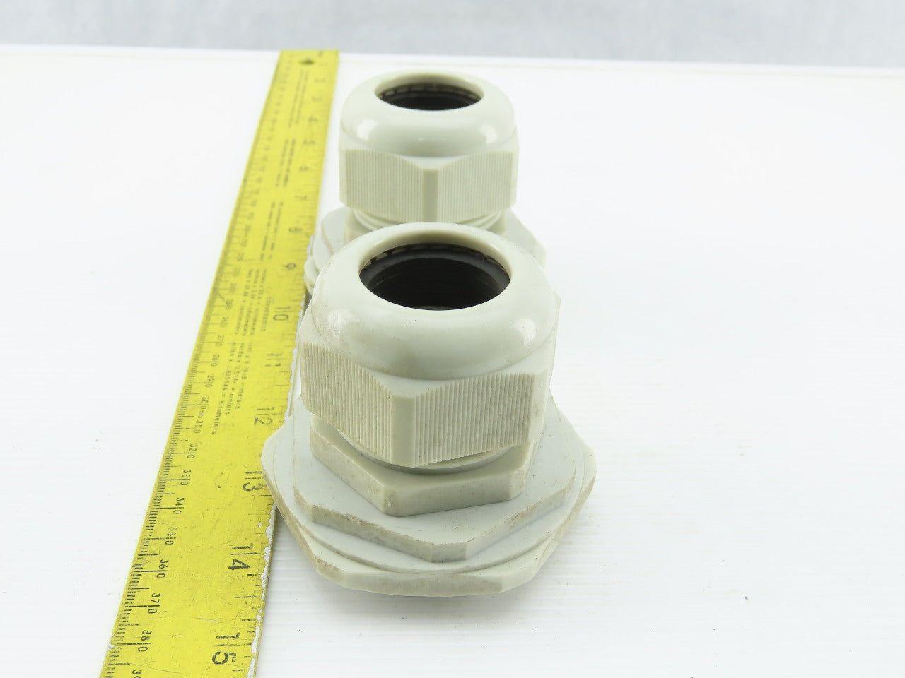 M40x1.5 Plastic Cable Gland With 63mm Bulkhead Adapter Lot Of 2