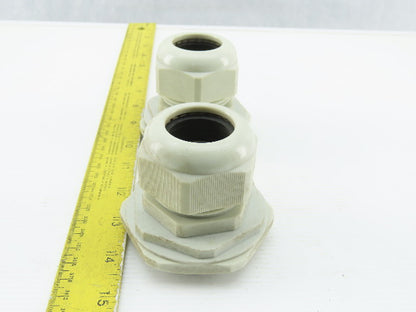 M40x1.5 Plastic Cable Gland With 63mm Bulkhead Adapter Lot Of 2