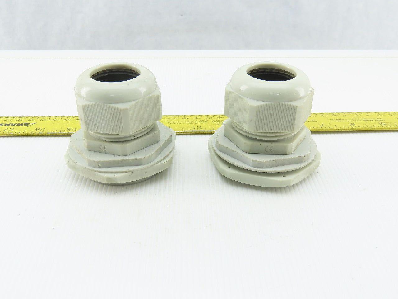 M40x1.5 Plastic Cable Gland With 63mm Bulkhead Adapter Lot Of 2