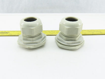 M40x1.5 Plastic Cable Gland With 63mm Bulkhead Adapter Lot Of 2
