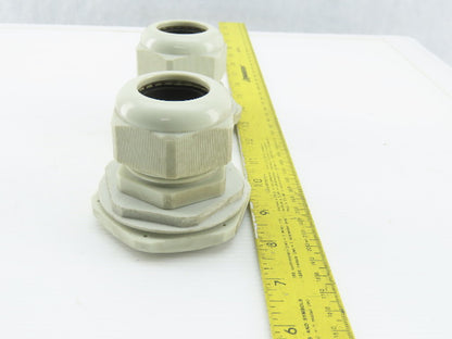 M40x1.5 Plastic Cable Gland With 63mm Bulkhead Adapter Lot Of 2