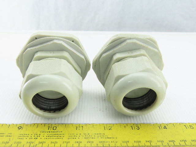 M40x1.5 Plastic Cable Gland With 63mm Bulkhead Adapter Lot Of 2