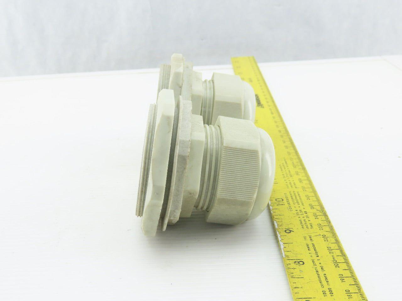 M40x1.5 Plastic Cable Gland With 63mm Bulkhead Adapter Lot Of 2