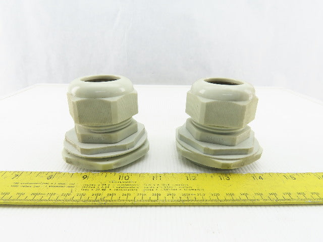 M40x1.5 Plastic Cable Gland With 63mm Bulkhead Adapter Lot Of 2