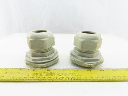M40x1.5 Plastic Cable Gland With 63mm Bulkhead Adapter Lot Of 2