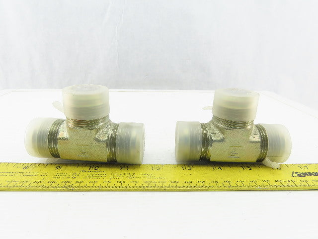 Parker 1-5/16"-12 (-16) Flared Hydraulic Union Tee Lot of 2