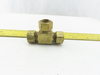 1/2" Tube OD Brass Compression Union Tee Lot Of 5