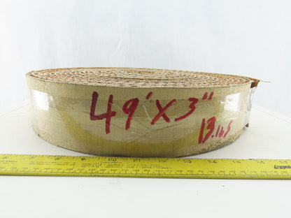 3" Woven Back 1 Ply Cleated Incline Conveyor Belt 49'