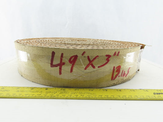 3" Woven Back 1 Ply Cleated Incline Conveyor Belt 49'