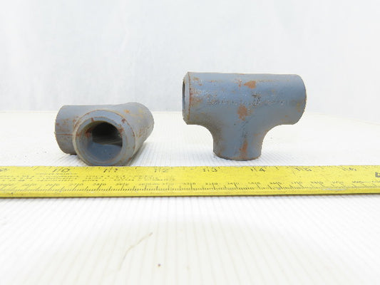 1" Butt Weld Seamless Pipe Fitting TEE Thick Wall Lot Of 2