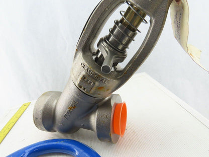 Conval STK-10 2" Socket Weld Stainless Steel Globe Valve 1100°F